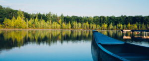 canoe on a dock